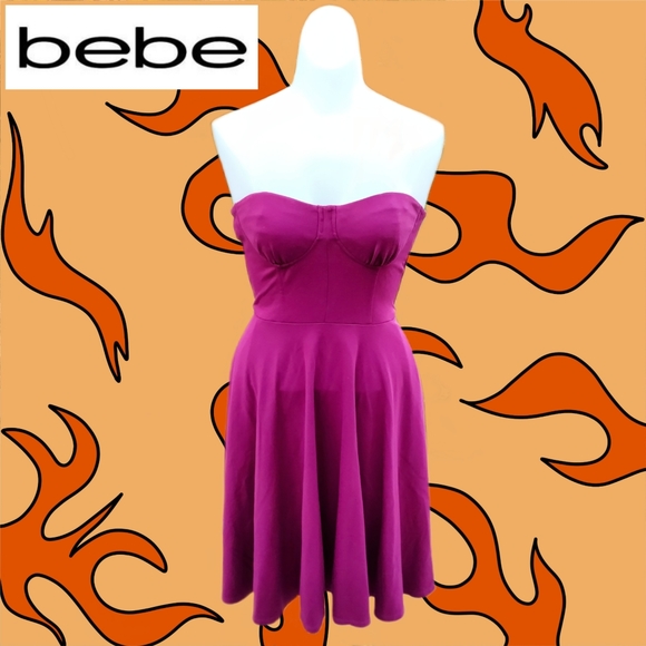 Bebe Fuchsia Minidress With Pockets - Picture 1 of 10